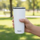 Vaso Térmico 400ml Dakota Plástico Con Tapa Frio Calor Color Blanco Liso