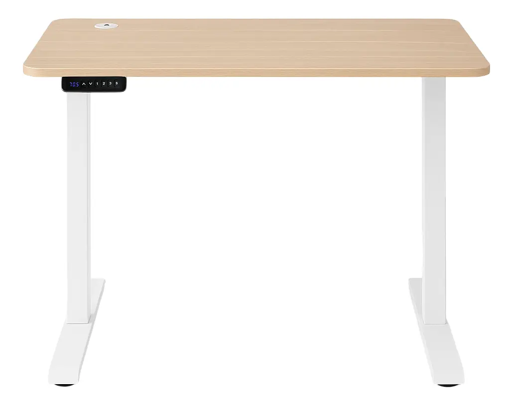 Escritorio Elevable Eléctrico Dakota Moderno Marrón Haya Color Marrón Claro