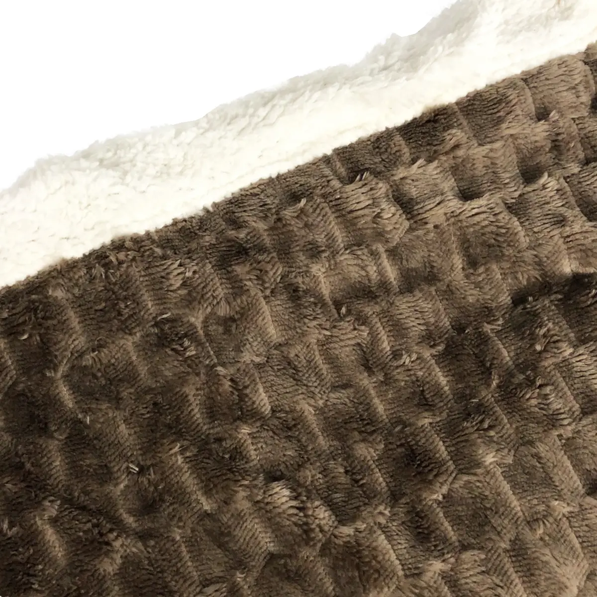 Frazada Corderito 200x230cm Dakota Invierno 2kg Color Marrón