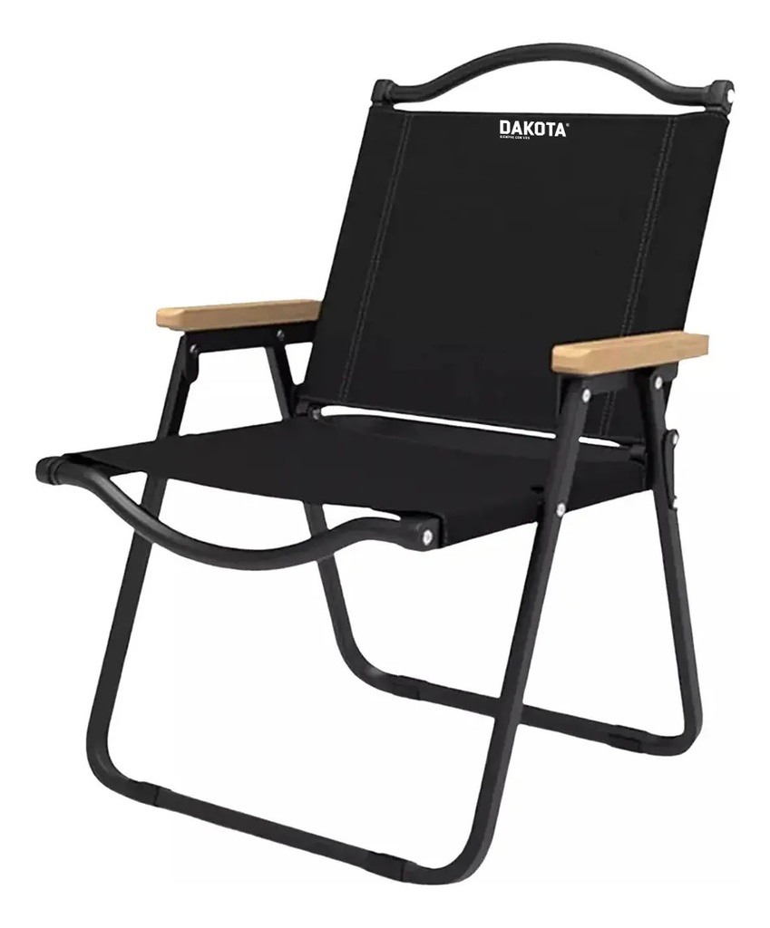 Reposera Silla Plegable Dakota Sif78 Portátil Color Negro