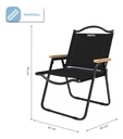 Reposera Silla Plegable Dakota Sif78 Portátil Color Negro
