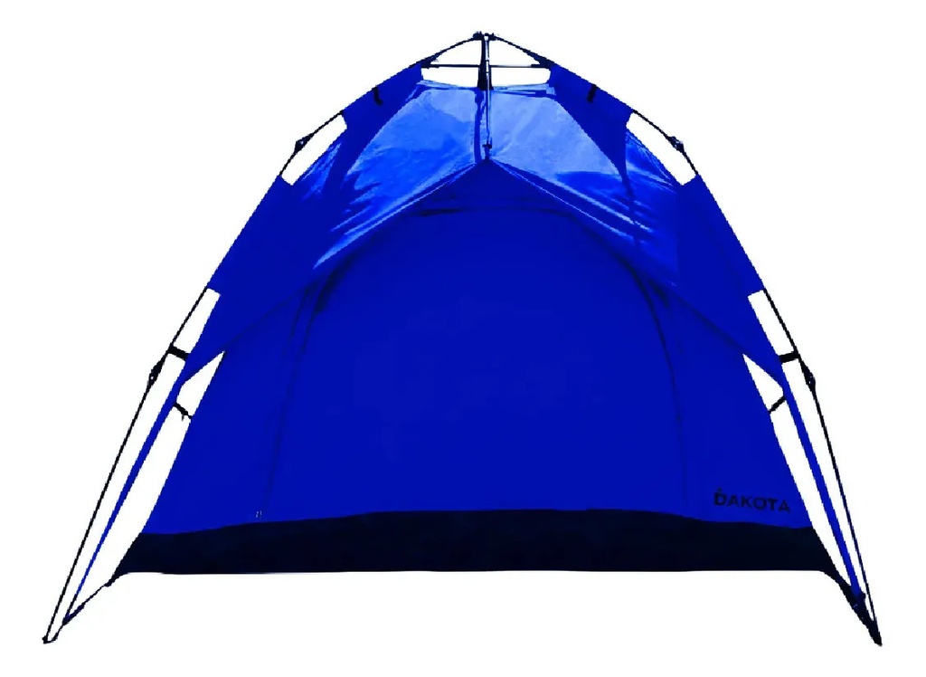 Carpa Azul Dakota Para Camping 4 Personas 2,00 X 2,00 X 1,35 M Con Techo Armado Automático