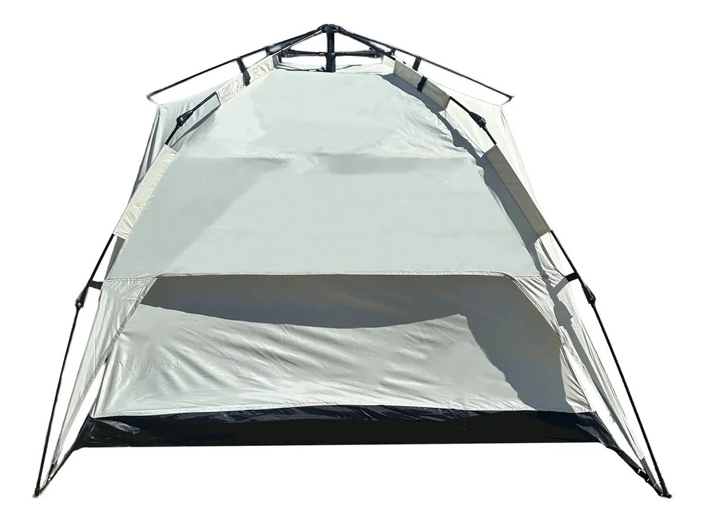 Carpa Beige Dakota Para Camping 4 Personas 2,00 X 2,00 X 1,35 M Con Techo Armado Automático
