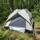 Carpa Beige Dakota Para Camping 4 Personas 2,00 X 2,00 X 1,35 M Con Techo Armado Automático