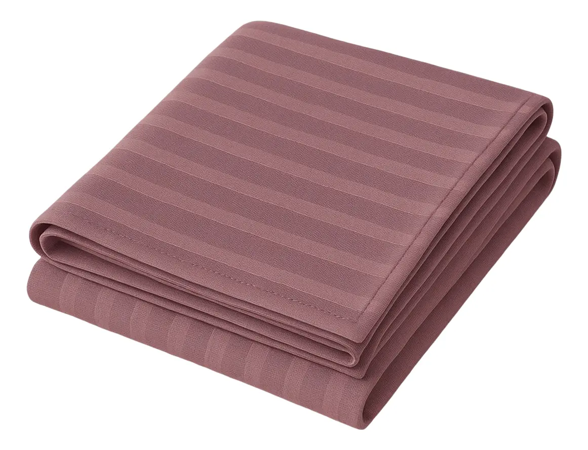 Juego De Sábanas Queen Dakota 600 Hilos Suaves Resistentes Color Rosa-rayas Diseño De La Tela Rayada