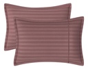 Juego De Sábanas Queen Dakota 600 Hilos Suaves Resistentes Color Rosa-rayas Diseño De La Tela Rayada