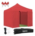 Gazebo Dakota Gz33p4 3x3 Autoarmable Paredes + Puerta + Estacas + Bolso - Color Rojo