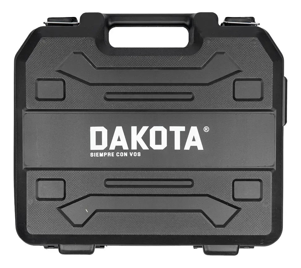 Taladro Dakota Con Maletín + Set De Mechas De Regalo Negro Y Azul 50 Hz