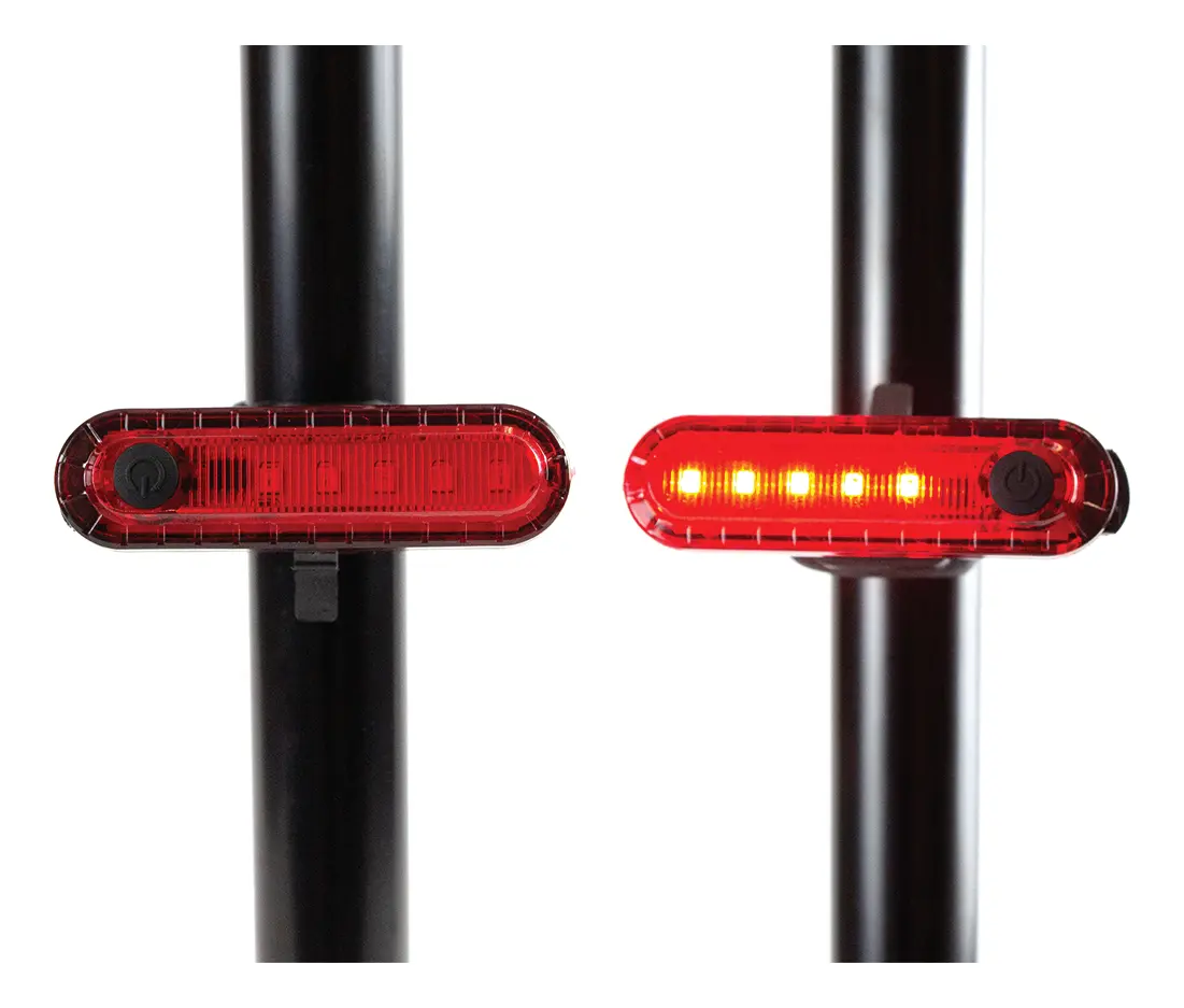 Kit Luces Led Usb Dakota Seguridad Bici Delantera Trasera Recargable Inalámbrica Negro