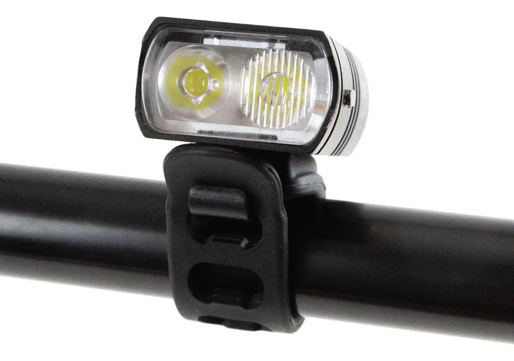 Kit Luces Led Usb Dakota Seguridad Bici Delantera Trasera Recargable Inalámbrica Negro