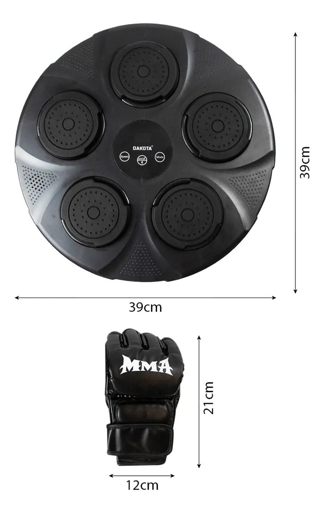 Maquina Boxeo Dakota Bluetooth Usb Con Guantes Fitness
