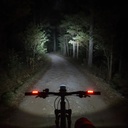 Kit Luces Usb Led Seguridad Bici Dakota 2218 Delantera Y Trasera + Color Negro