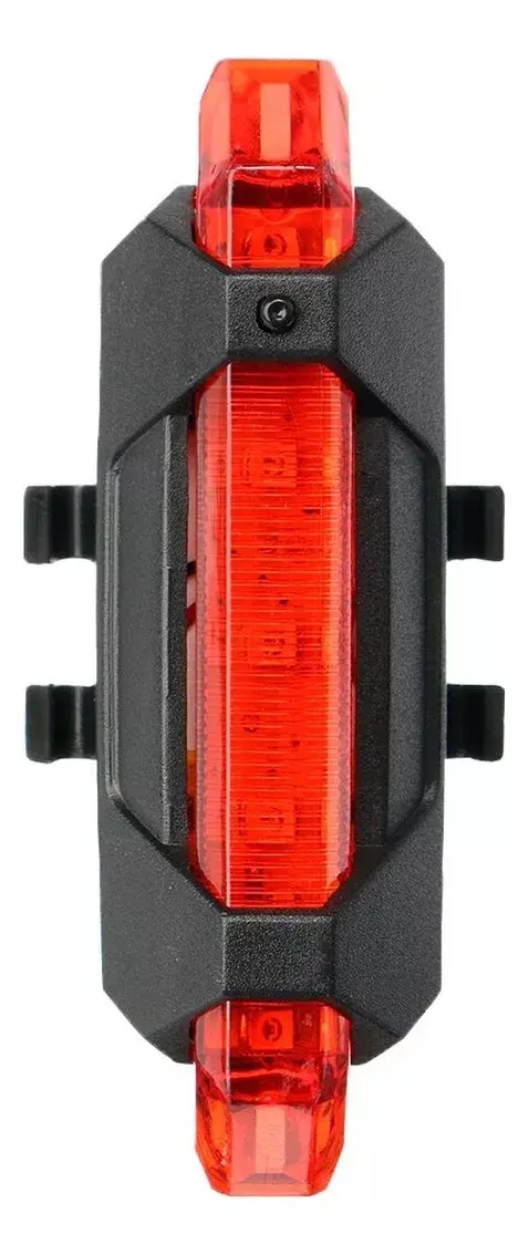 Kit Luces Usb Led Seguridad Bici Dakota 2218 Delantera Y Trasera + Color Negro