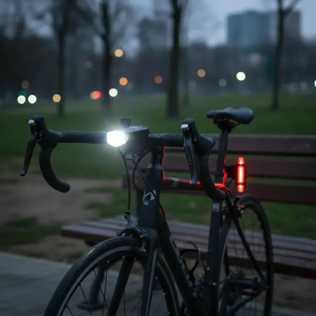 Kit Luces Usb Led Seguridad Bici Dakota 2218 Delantera Y Trasera + Color Negro