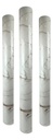 Rollo Vinilo Adhesivo Símil Mármol Dakota 240x100 Cm Espesor 0.6 Mm, Color Blanco Y Marrón Claro