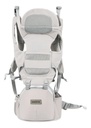 Mochila Fular Porta Bebe Canguro Multifuncional Dakota Hasta 10 Kg Color Gris Claro