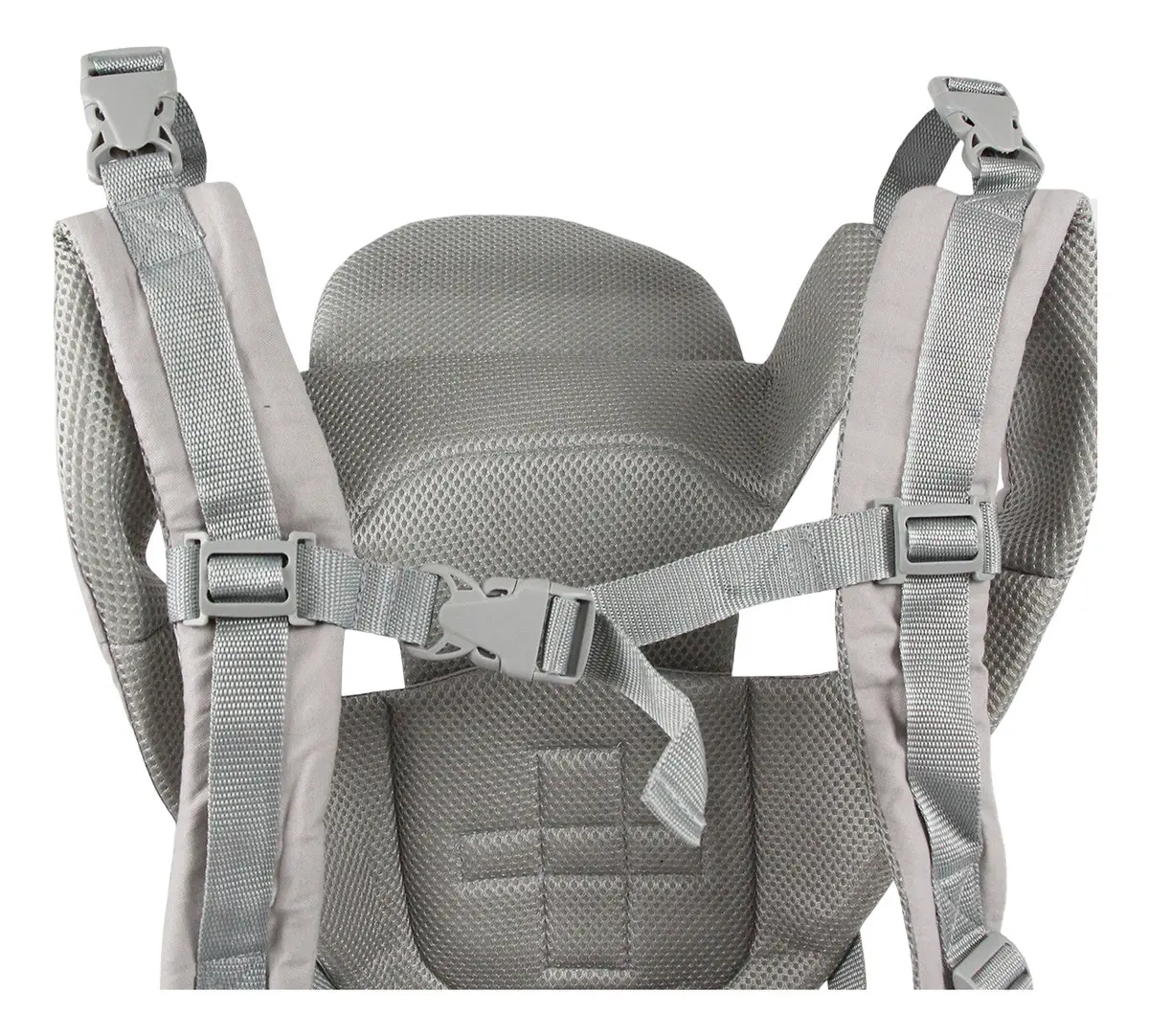 Mochila Fular Porta Bebe Canguro Multifuncional Dakota Hasta 10 Kg Color Gris Claro