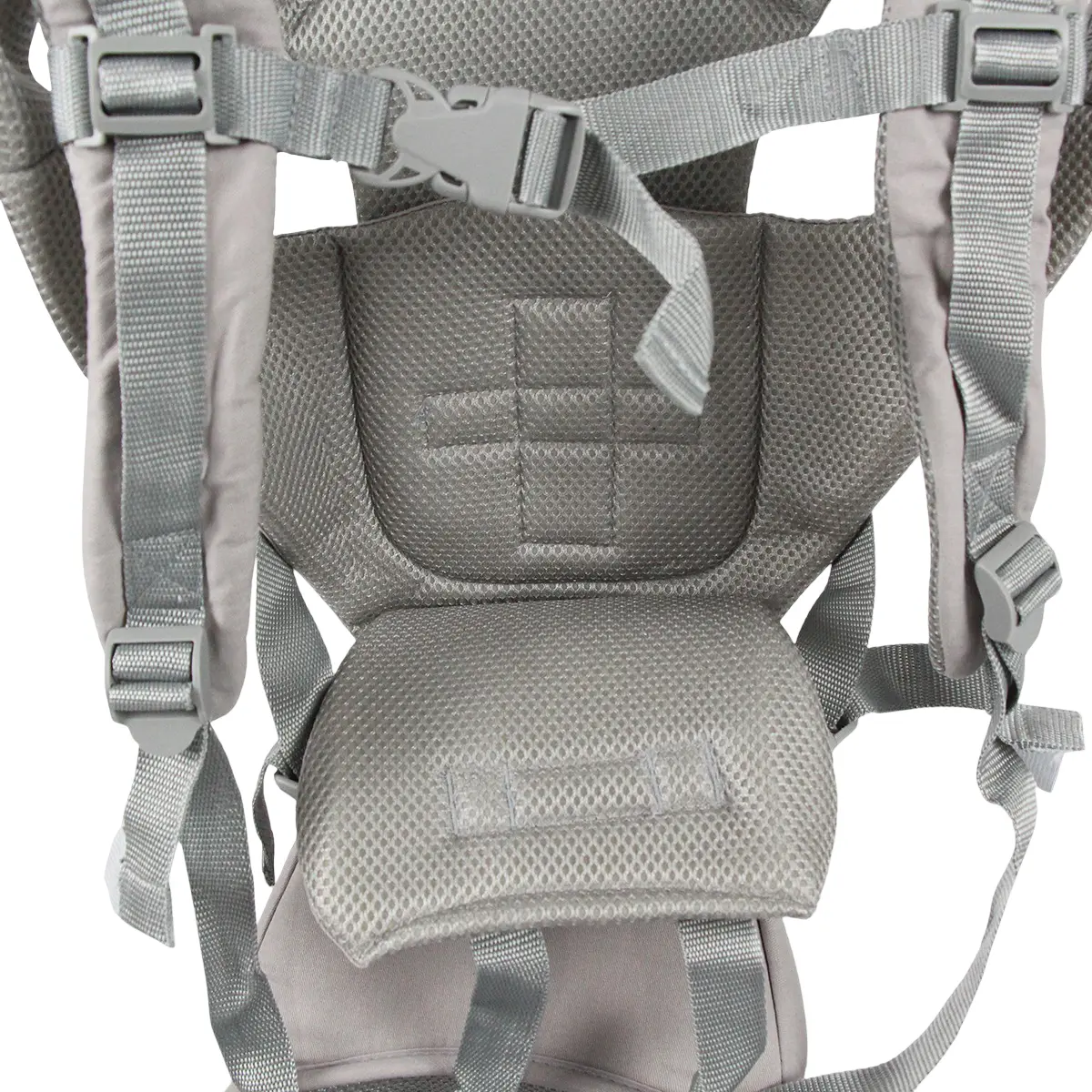 Mochila Fular Porta Bebe Canguro Multifuncional Dakota Hasta 10 Kg Color Gris Claro