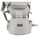 Mochila Fular Porta Bebe Canguro Multifuncional Dakota Hasta 10 Kg Color Gris Claro