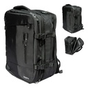 Mochila Viaje Carry On 24l Monobag Mg Calidad Deluxe Reforzada Color Negro Diseño De La Tela Liso