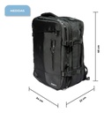 Mochila Viaje Carry On 24l Monobag Mg Calidad Deluxe Reforzada Color Negro Diseño De La Tela Liso