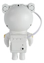 Astronauta Proyector Velador Dakota Galaxia Estrellas Lampara Luz Led Control Remoto Estructura Blanca Blanco Negro