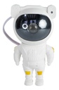 Astronauta Proyector Velador Dakota Galaxia Estrellas Lampara Luz Led Control Remoto Estructura Blanca Blanco Negro