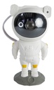 Astronauta Proyector Velador Dakota Galaxia Estrellas Lampara Luz Led Control Remoto Estructura Blanca Blanco Negro