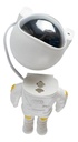 Astronauta Proyector Velador Dakota Galaxia Estrellas Lampara Luz Led Control Remoto Estructura Blanca Blanco Negro