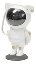 Astronauta Proyector Velador Dakota Galaxia Estrellas Lampara Luz Led Control Remoto Estructura Blanca Blanco Negro