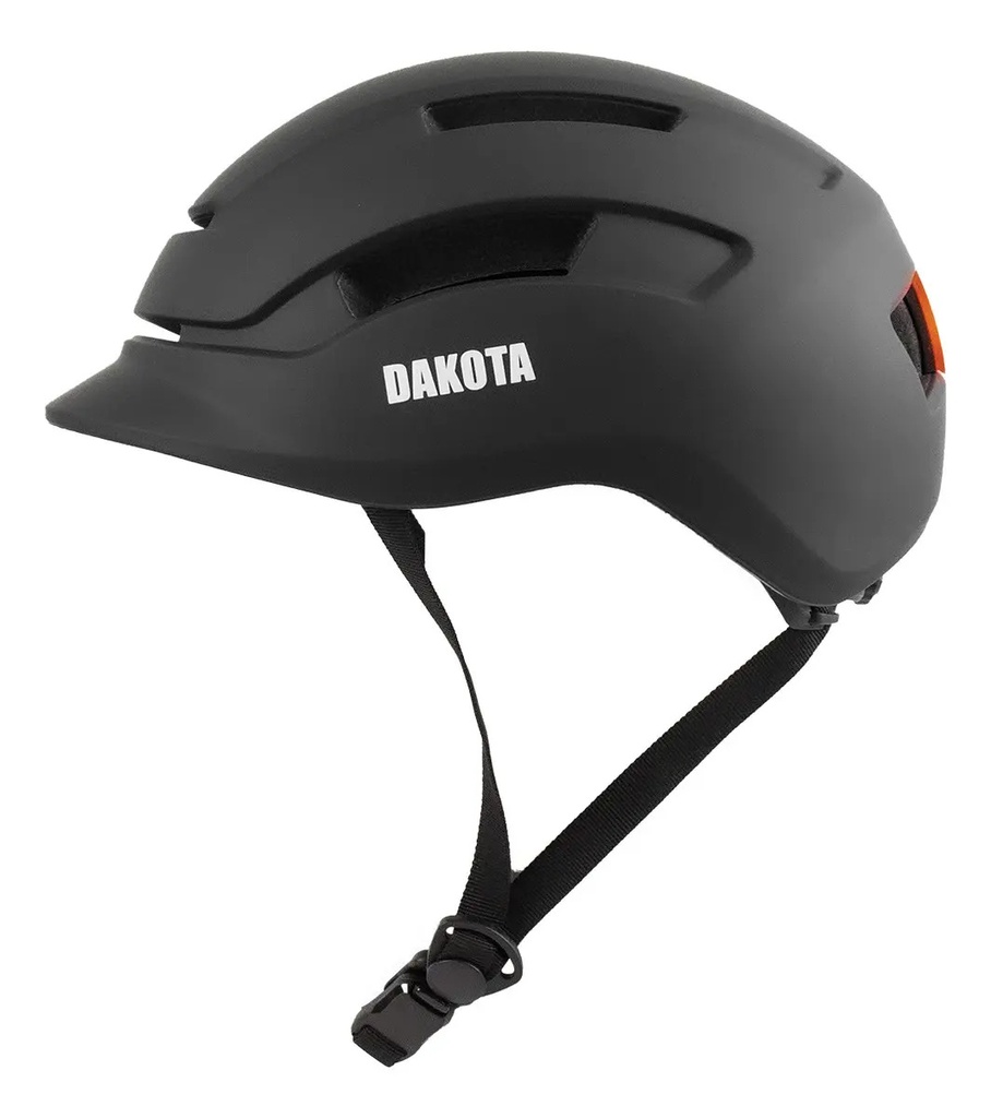 Casco Bicicleta Dakota Ciclimo Luz Led Color Negro Talle L