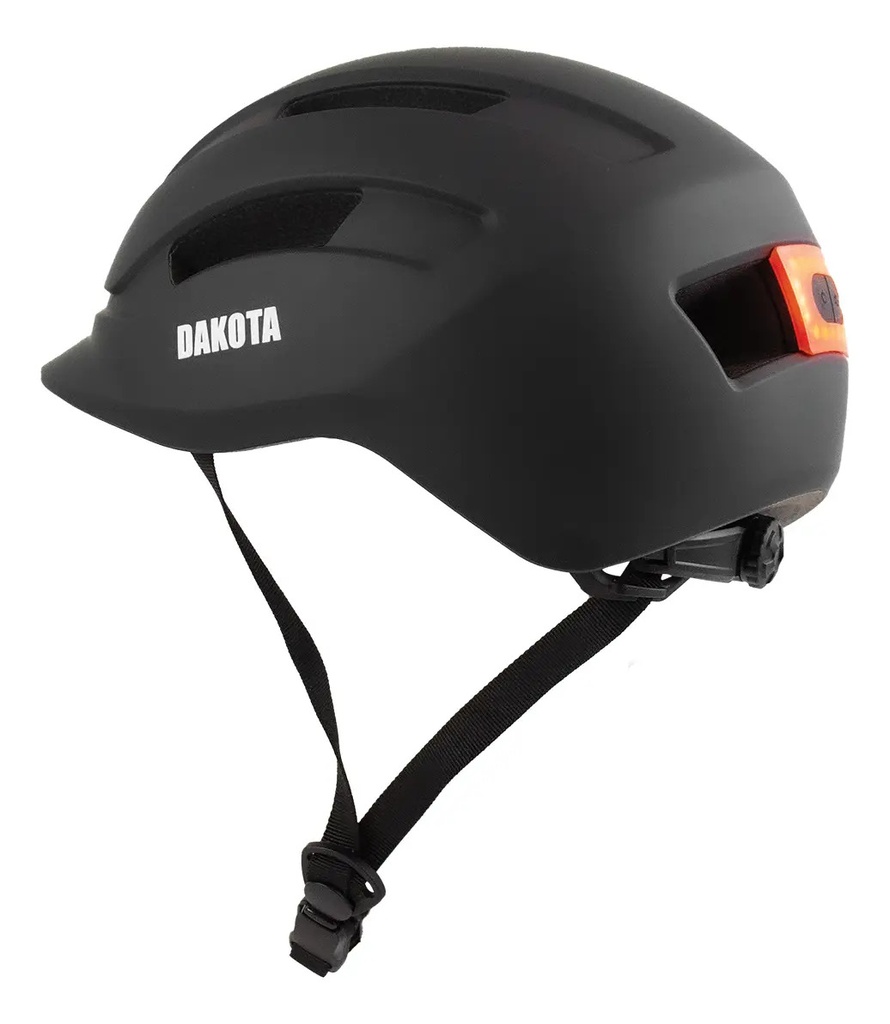Casco Bicicleta Dakota Ciclimo Luz Led Color Negro Talle L
