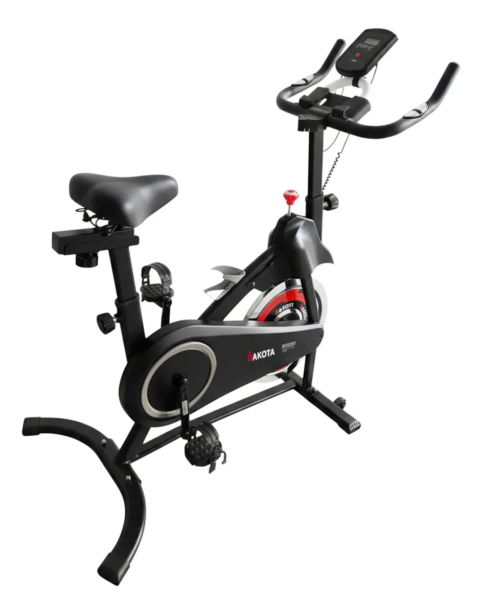 Bicicleta Fija Spinning Magnética Dakota Conexión Inalámbrica Negro