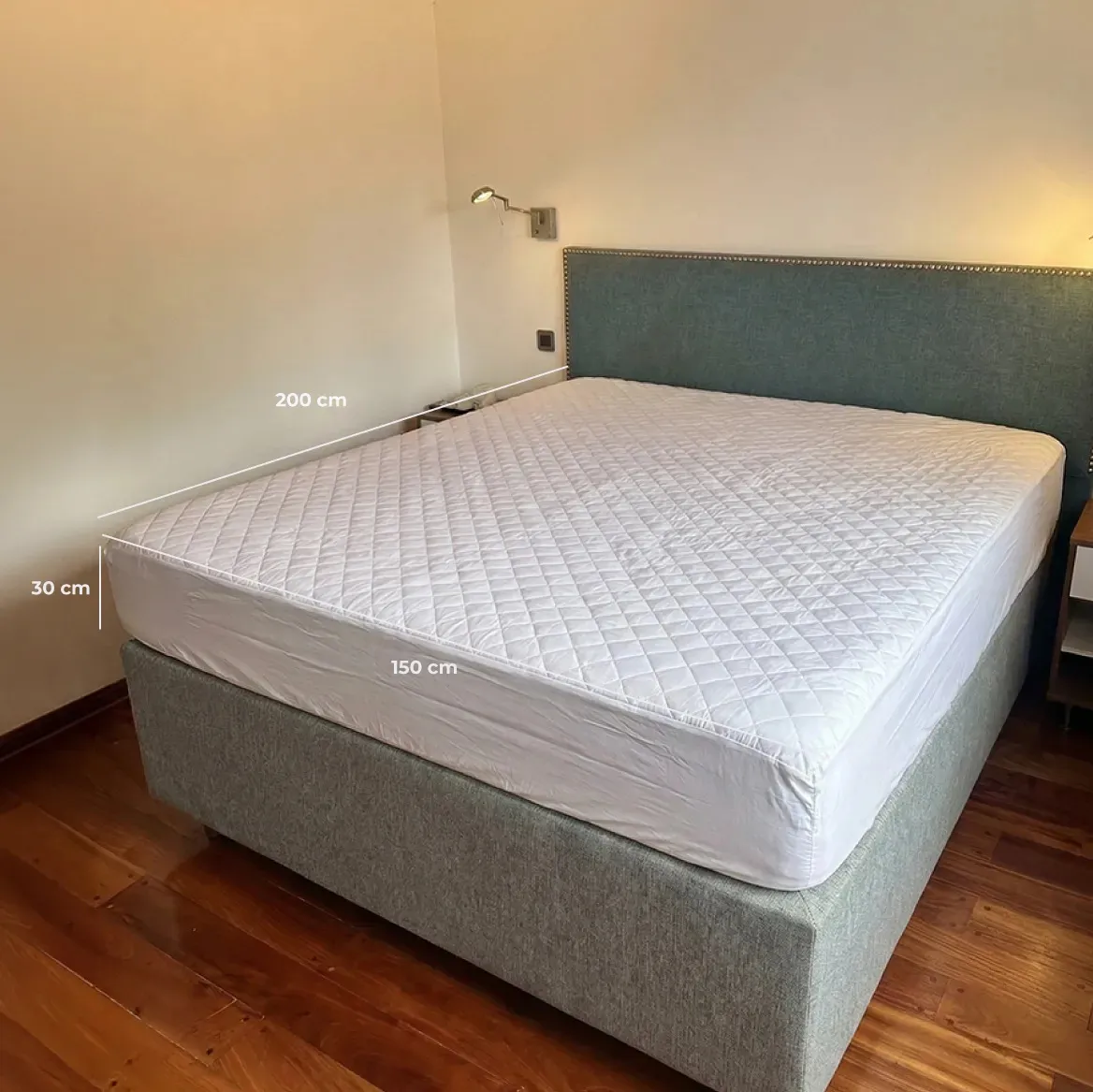 Cubre Colchón Funda Protector Impermeable 2 Plaza Ajustable Blanco 2 Plazas