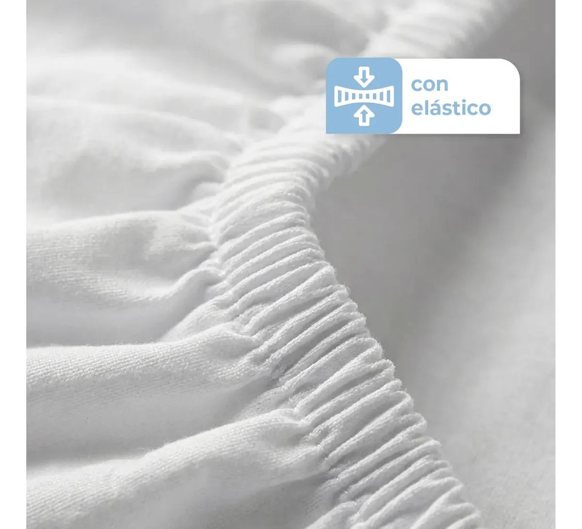 Cubre Colchón Funda Protector Impermeable 2 Plaza Ajustable Blanco 2 Plazas