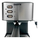 Cafetera Espresso 20 Bares Dakota Con Espumador De Leche + 4 Tazas Doble Vidrio 250 Ml Para Café Molido Negro