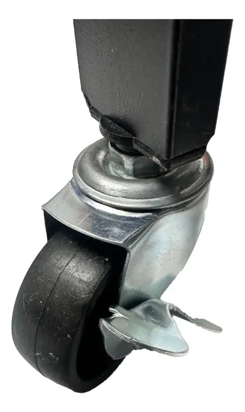 Estanteria Metalica Plegable Dakota 5 Niveles Con Ruedas Negro Mate