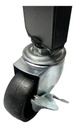 Estanteria Metalica Plegable Dakota 5 Niveles Con Ruedas Negro Mate