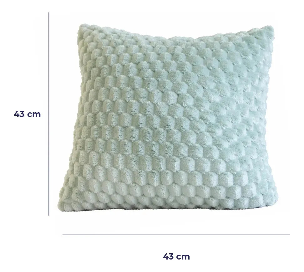Combo 2 Almohadones Terciopelo Decorativo Dakota Con Cierre Lavable Color Verde Geométrico