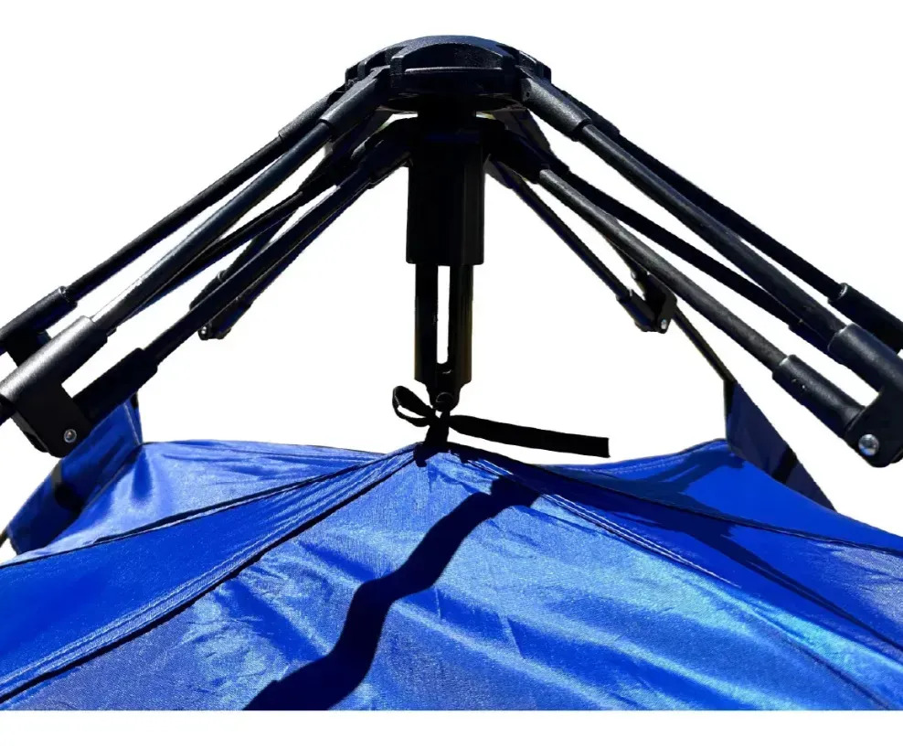 Kit Camping Dakota Carpa Autoarmable 4 Personas + Colchón Inflable 2 Plazas Con Almohada Incorporada Azul