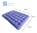 Combo Camping Dakota Colchón Inflable 2 Plazas + 2 Bolsas De Dormir Térmicas Azul Marino