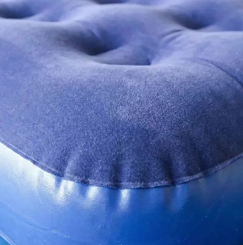 Combo Camping Dakota Colchón Inflable 2 Plazas + 2 Bolsas De Dormir Térmicas Azul Marino