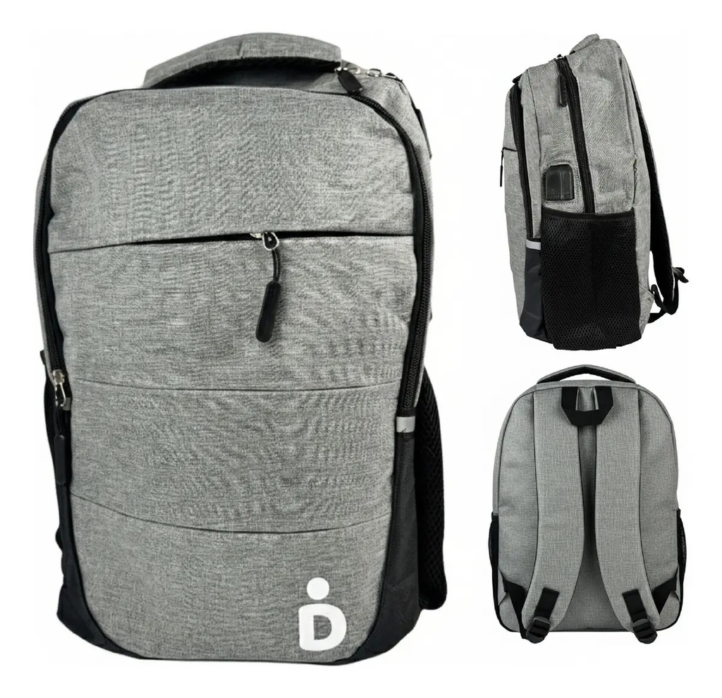 Mochila Dakota Porta Notebook Reforzada Ejecutiva Gym Color Gris