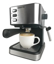 Cafetera Expresso 2 En 1 Dakota Para Capsula Cafe Molido Y Espumador De Leche Integrado Plateado