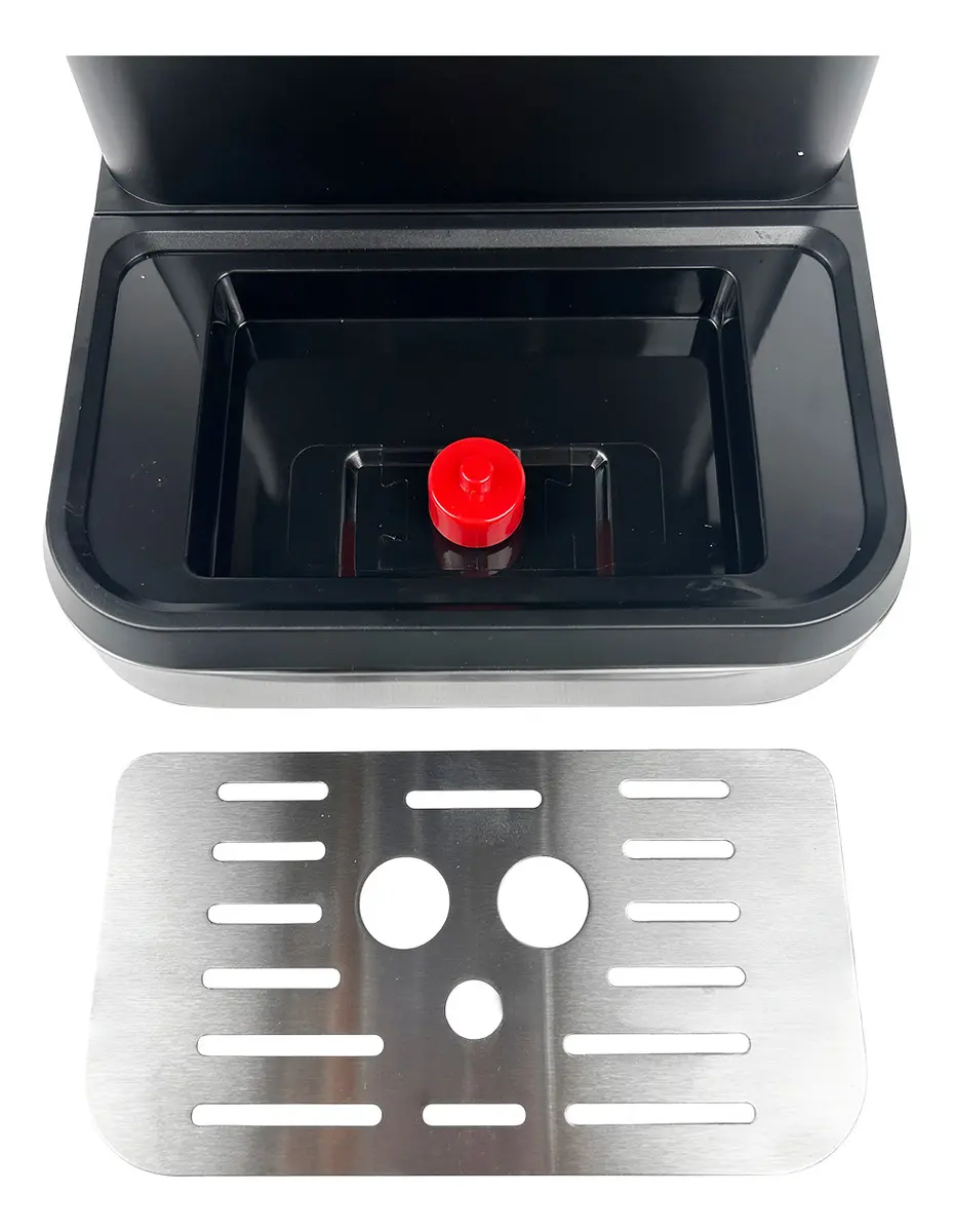 Cafetera Expresso 2 En 1 Dakota Para Capsula Cafe Molido Y Espumador De Leche Integrado Plateado