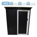 Cobertizo Dakota 182x150cm Acero Galvanizado Negro