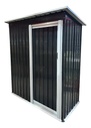 Cobertizo Dakota 182x150cm Acero Galvanizado Negro