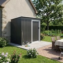 Cobertizo Dakota 182x150cm Acero Galvanizado Negro