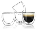 Set X4 Tazas Dakota Doble Vidrio Térmico 250ml Café Calor Frío Trasparente