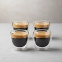 Set X4 Tazas Dakota Doble Vidrio Térmico 250ml Café Calor Frío Trasparente